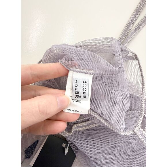 Moschino Cheap and Chic Sheer Mesh Embroidered Cami Slip Dress NWT XS Y2K - Picture 9 of 10